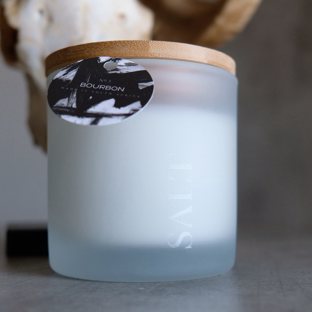 SALT Beauty Candle – Frosted White Glass